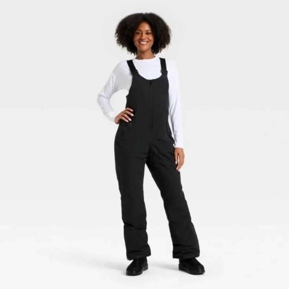 NWT All In Motion Black Snowsport Bib Winter Ski Size M
